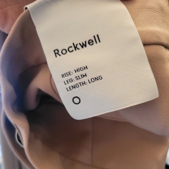 Aritzia Babaton-Slim High-rise- Tan trouser- Flare with front opening at ankles. - Picture 3 of 6